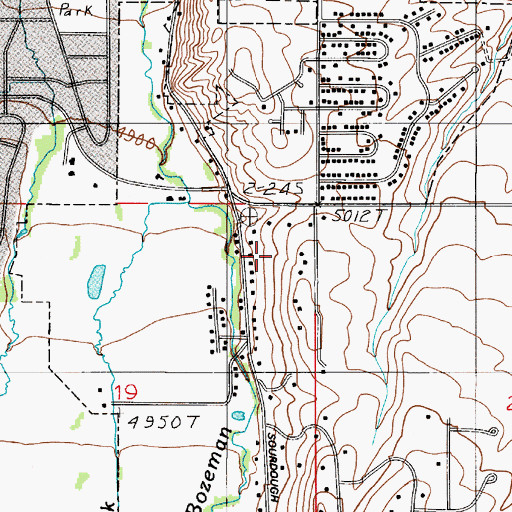 Topographic Map of 02S06E19AA__01 Well, MT