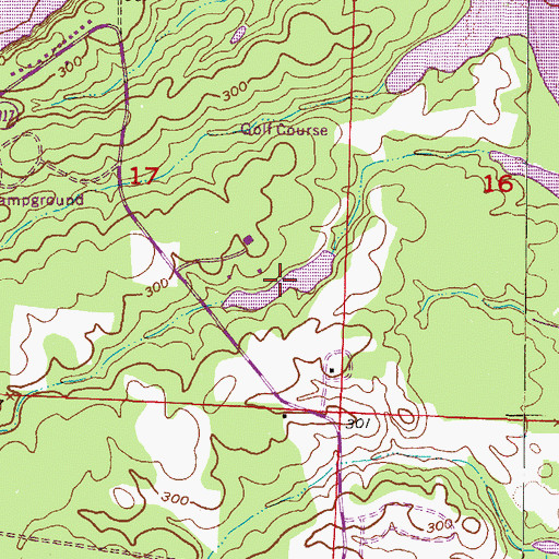 Topographic Map of Country Club Lake, AR