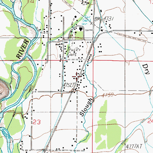 Topographic Map of 02S04E23AA__01 Well, MT