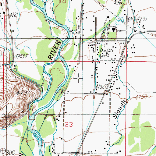 Topographic Map of 02S04E23AB__01 Well, MT