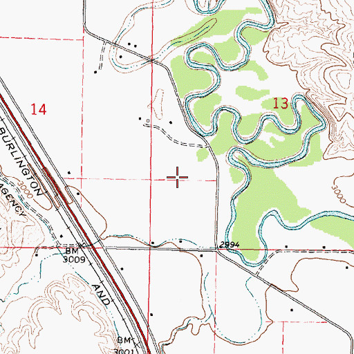 Topographic Map of 02S34E13CB__01 Well, MT