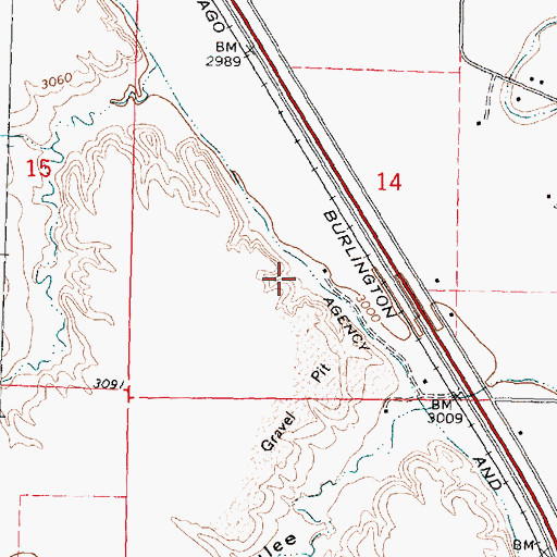 Topographic Map of 02S34E14CA__01 Well, MT