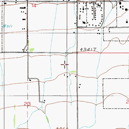 Topographic Map of 02S05E23AA__02 Well, MT