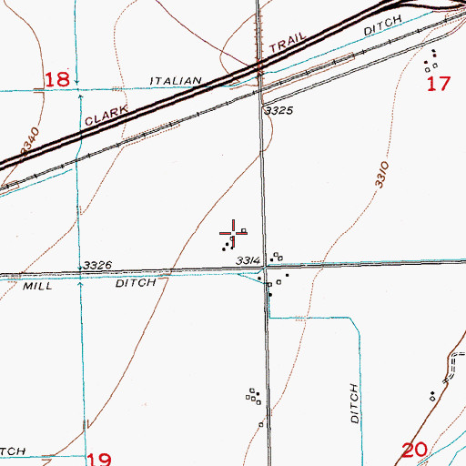 Topographic Map of 02S24E18DDDB01 Well, MT