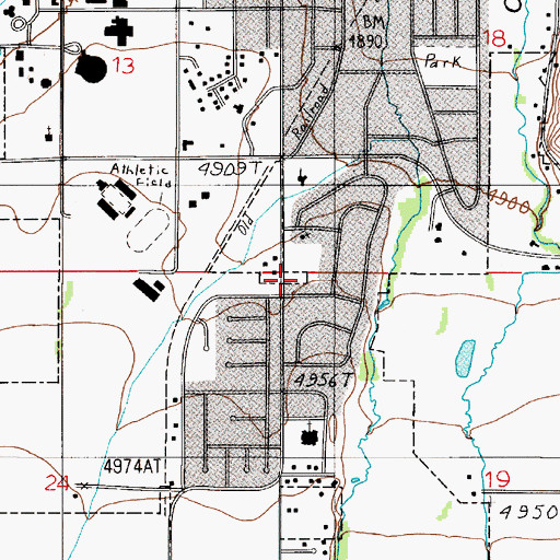 Topographic Map of 02S06E19BBBB01 Well, MT