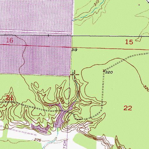 Topographic Map of Nacoosa Paper Retention Pond Levee, AR
