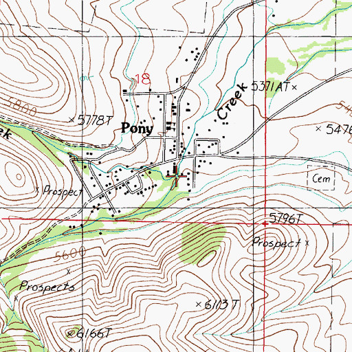 Topographic Map of 02S02W18DCAD01 Well, MT