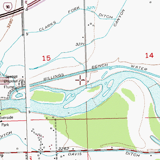 Topographic Map of 02S24E15DADA01 Well, MT