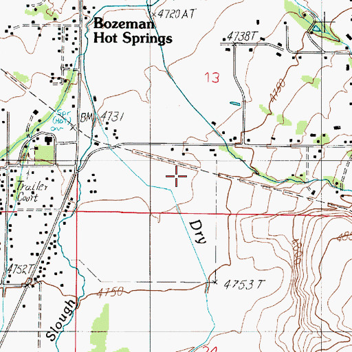 Topographic Map of 02S04E13CD__01 Well, MT