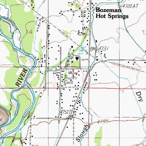Topographic Map of 02S04E14DD__01 Well, MT