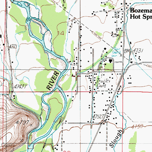 Topographic Map of 02S04E14DC__01 Well, MT