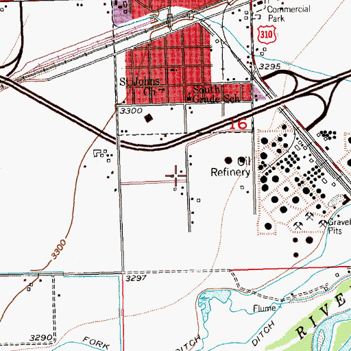 Topographic Map of 02S24E16CBDA01 Well, MT