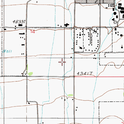 Topographic Map of 02S05E14DD__01 Well, MT