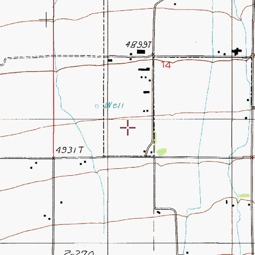 Topographic Map of 02S05E14CD__01 Well, MT