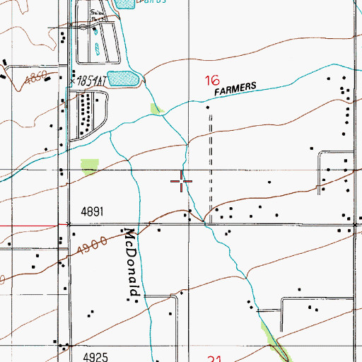 Topographic Map of 02S05E16CD__01 Well, MT