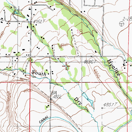Topographic Map of 02S05E18CD__01 Well, MT