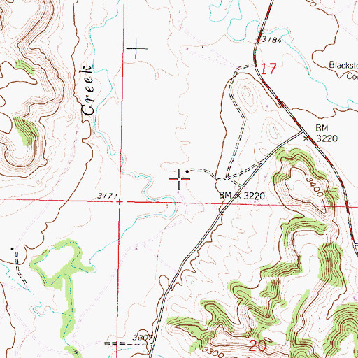 Topographic Map of 02S41E17CCD_01 Well, MT
