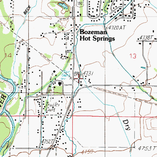 Topographic Map of 02S04E13CBC_01 Well, MT