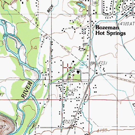 Topographic Map of 02S04E14DAC_01 Well, MT