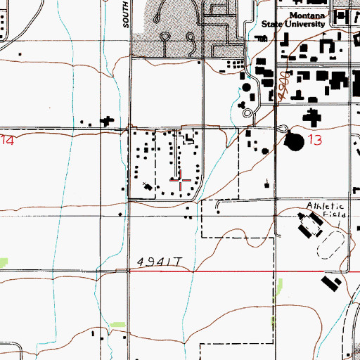 Topographic Map of 02S05E13CBD_01 Well, MT