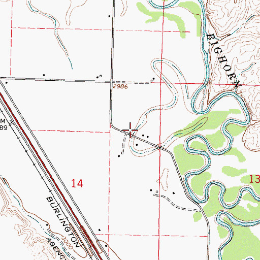 Topographic Map of 02S34E14AA__01 Well, MT