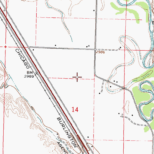 Topographic Map of 02S34E14AB__02 Well, MT