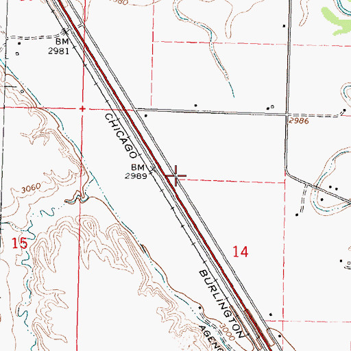 Topographic Map of 02S34E14BA__01 Well, MT