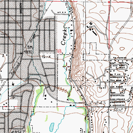Topographic Map of 02S06E18DB__01 Well, MT