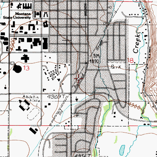 Topographic Map of 02S06E18CB__01 Well, MT