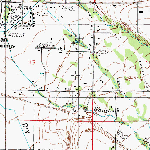 Topographic Map of 02S04E13DA__01 Well, MT