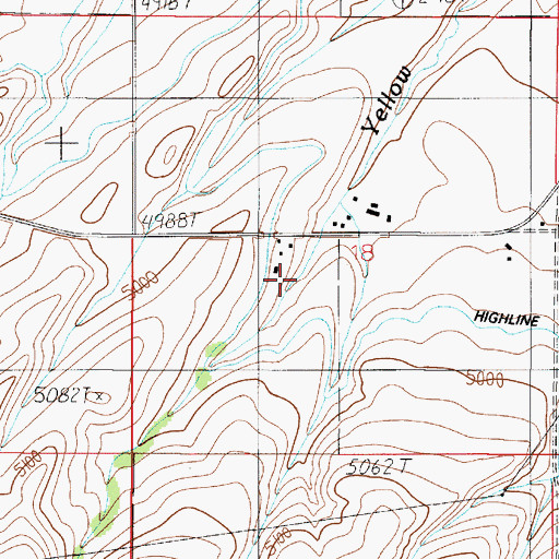Topographic Map of 02S04E18CA__01 Well, MT