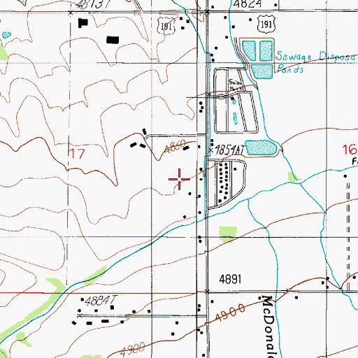 Topographic Map of 02S05E17DA__01 Well, MT