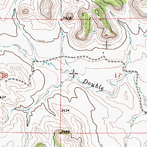 Topographic Map of 02S50E17BCDC01 Well, MT