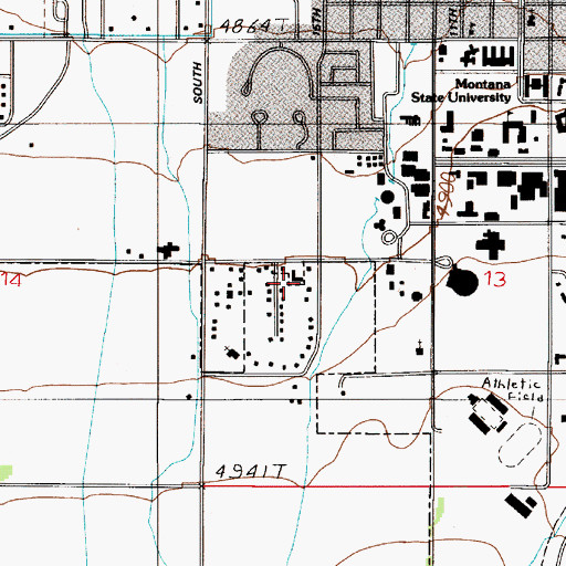Topographic Map of 02S05E13CBA_01 Well, MT