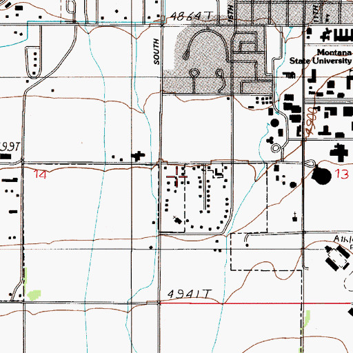 Topographic Map of 02S05E13CBB_01 Well, MT