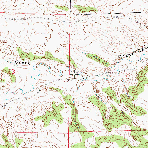 Topographic Map of 02S44E18CBBA01 Well, MT