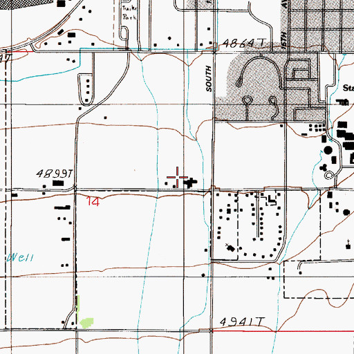 Topographic Map of 02S05E14ADDC01 Well, MT