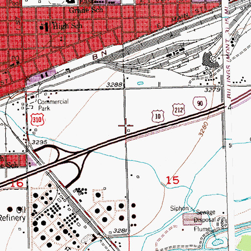 Topographic Map of 02S24E15BBCC01 Well, MT
