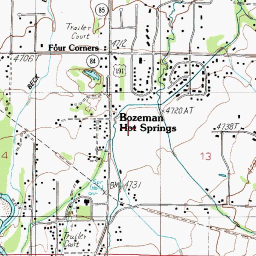 Topographic Map of 02S04E13BC__01 Well, MT