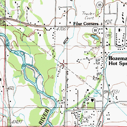 Topographic Map of 02S04E14AC__01 Well, MT