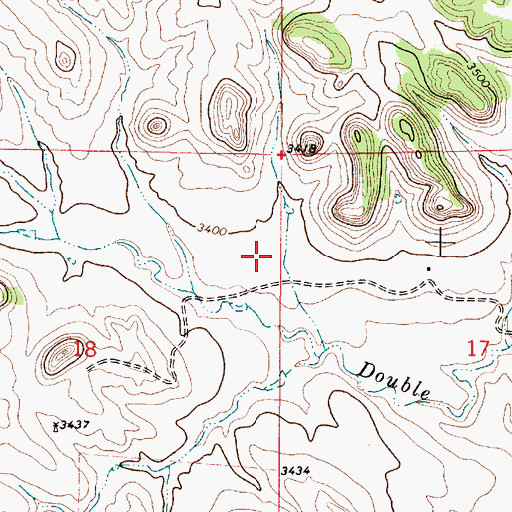 Topographic Map of 02S50E17BDBA01 Well, MT