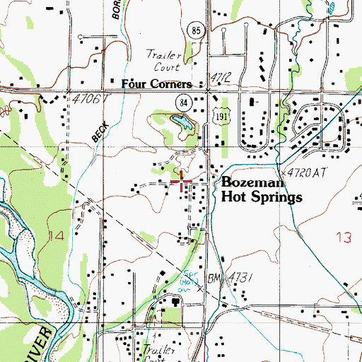 Topographic Map of 02S04E14ADA_01 Well, MT