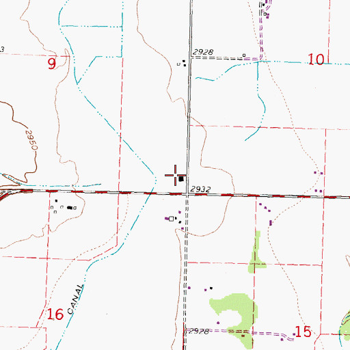 Topographic Map of 02S33E09DDD_01 Well, MT