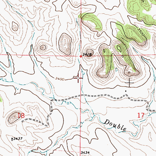 Topographic Map of 02S50E17BADC01 Well, MT