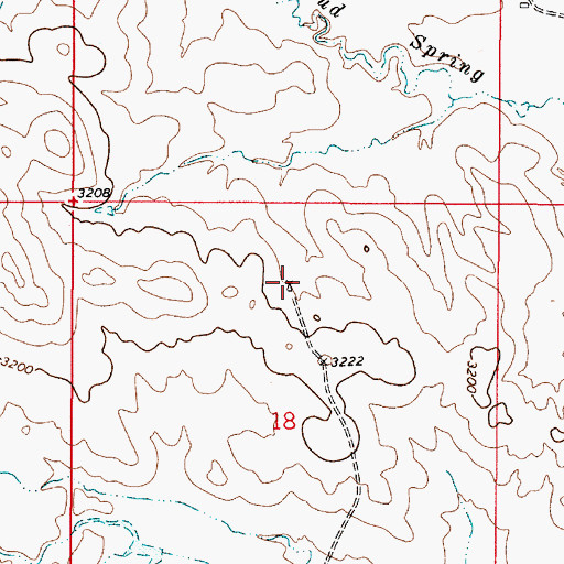 Topographic Map of 02S51E18ABCC01 Well, MT