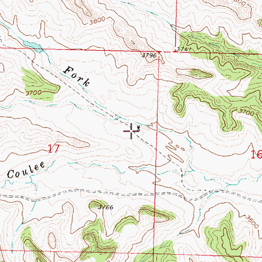 Topographic Map of 02S39E17ADD_01 Well, MT