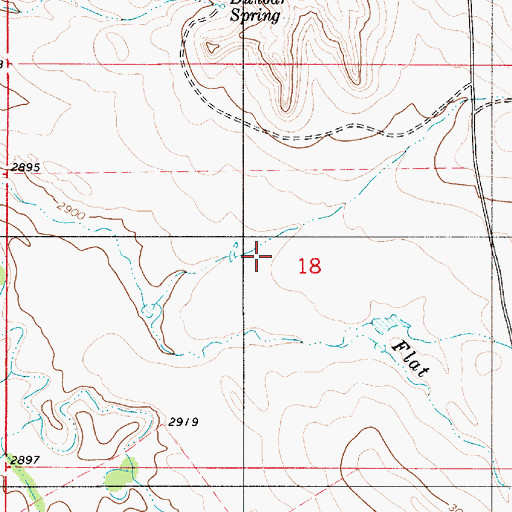 Topographic Map of 02S54E19BDD_01 Well, MT