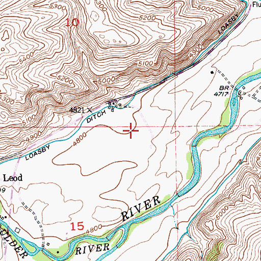 Topographic Map of 02S13E15AABB01 Well, MT