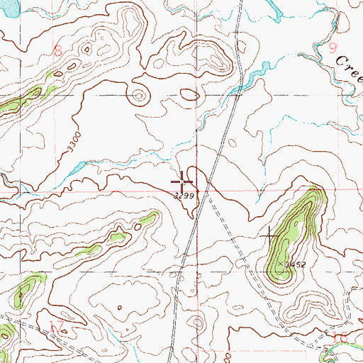 Topographic Map of 02S62E08DDDD01 Well, MT