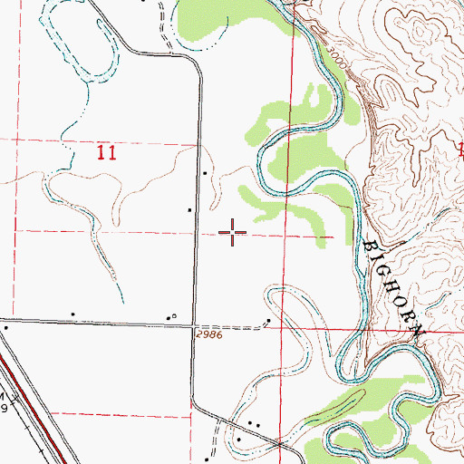Topographic Map of 02S34E11DA__01 Well, MT